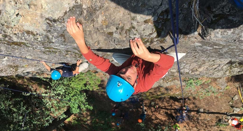 rock climbing adventure for boys